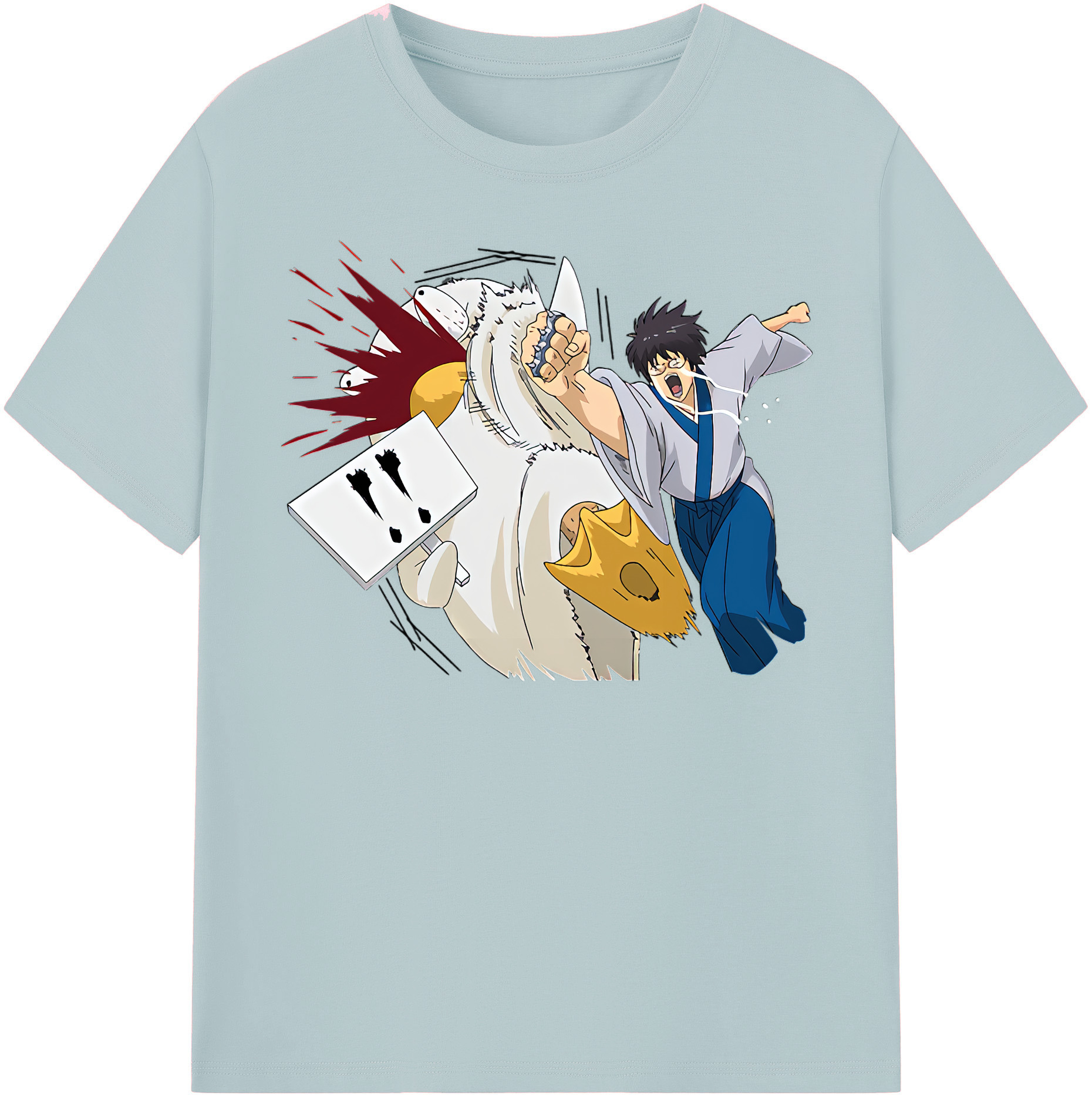 （画像用） ぎんたま 坂田銀時（さかたぎんとき） 神楽 志村新八（しむら しんぱち） GINTAMA Sakata Gintoki Kagura Shimura Shinpachi 綿100％半袖Tシャツ（フロントプリント）
